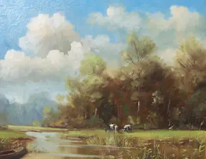 Onbekend - Hollands polderlandschap. kopen? Bied vanaf 20!