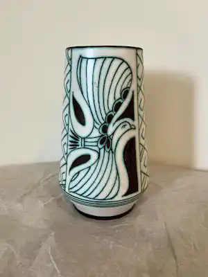 Plateelbakkerij Zuid-Holland - Plateel vaas keramiek design Phoenix vendu pour 70€ !
