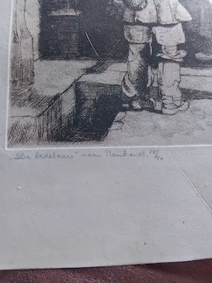 Cor van der Woerd - De Bedelaars, naar Rembrandt kopen? Bied vanaf 50!