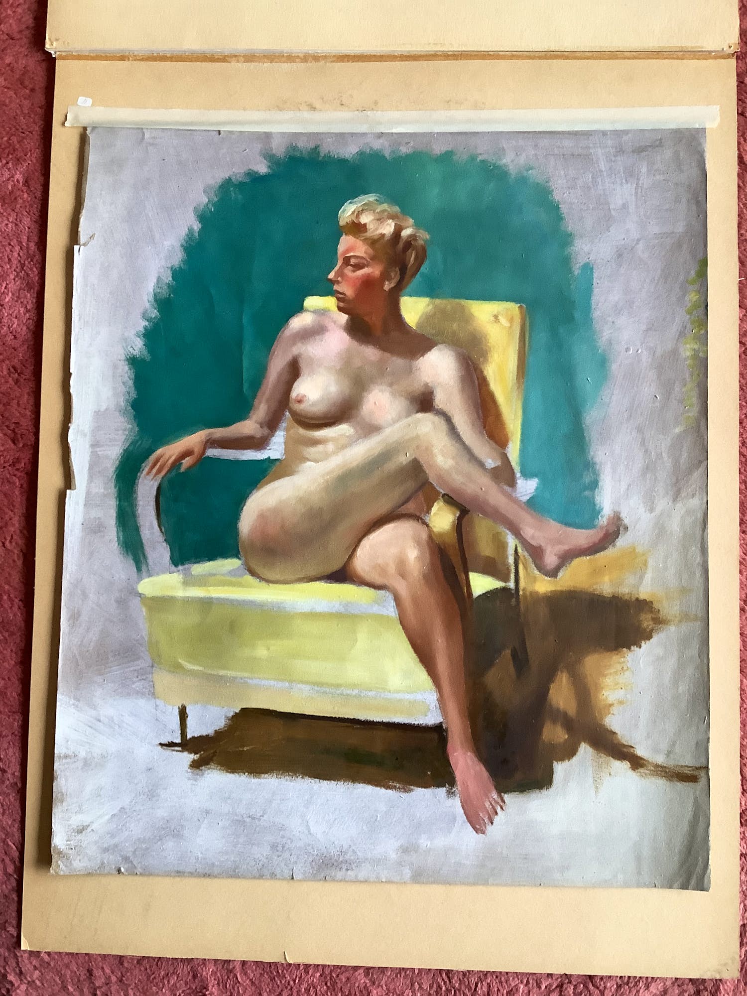 Joop Moesman - Zittend naakt op stoel verkocht voor € 2000!