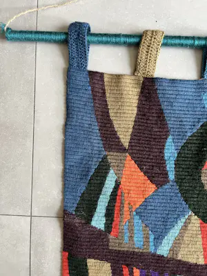 Onbekend - Seventies Welcomme Pernelle abstract wand tapijt kopen? Bied vanaf 50!