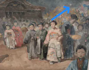 Rie de Balbian Verster-Bolderheij - Japanse groepsscène (buiten) kopen? Bied vanaf 1000!