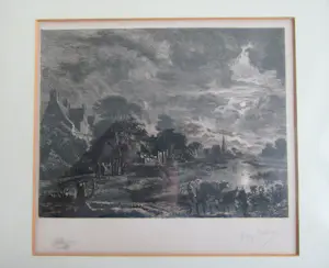 Willem Steelink (sr.) - Landschap bij maneschijn kopen? Bied vanaf 30!
