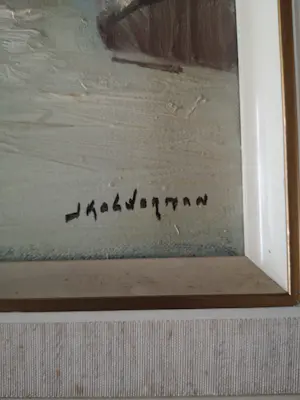 Jan Kelderman - Boerderij in winter(Laren) kopen? Bied vanaf 60!