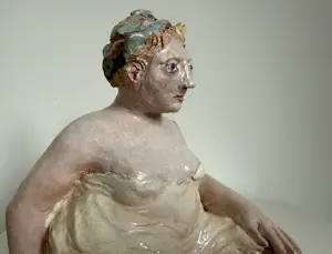 Onbekend - zittende vrouw van keramiek kopen? Bied vanaf 20!