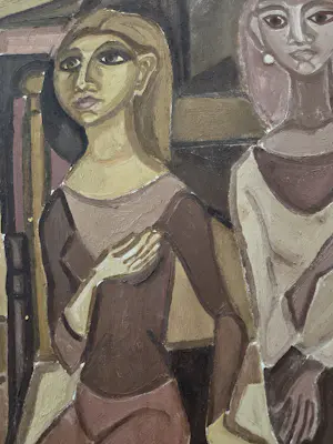 Onbekend - Twee vrouwen. Picasso stijl. kopen? Bied vanaf 20!