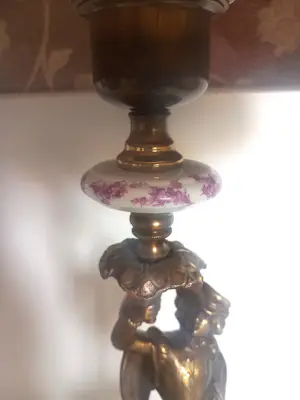 Onbekend - Art NouveauTafellamp met sculptuur kopen? Bied vanaf 35!