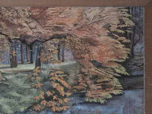 Onbekend - Bosgezicht met vijver. OPHALEN. kopen? Bied vanaf 20!