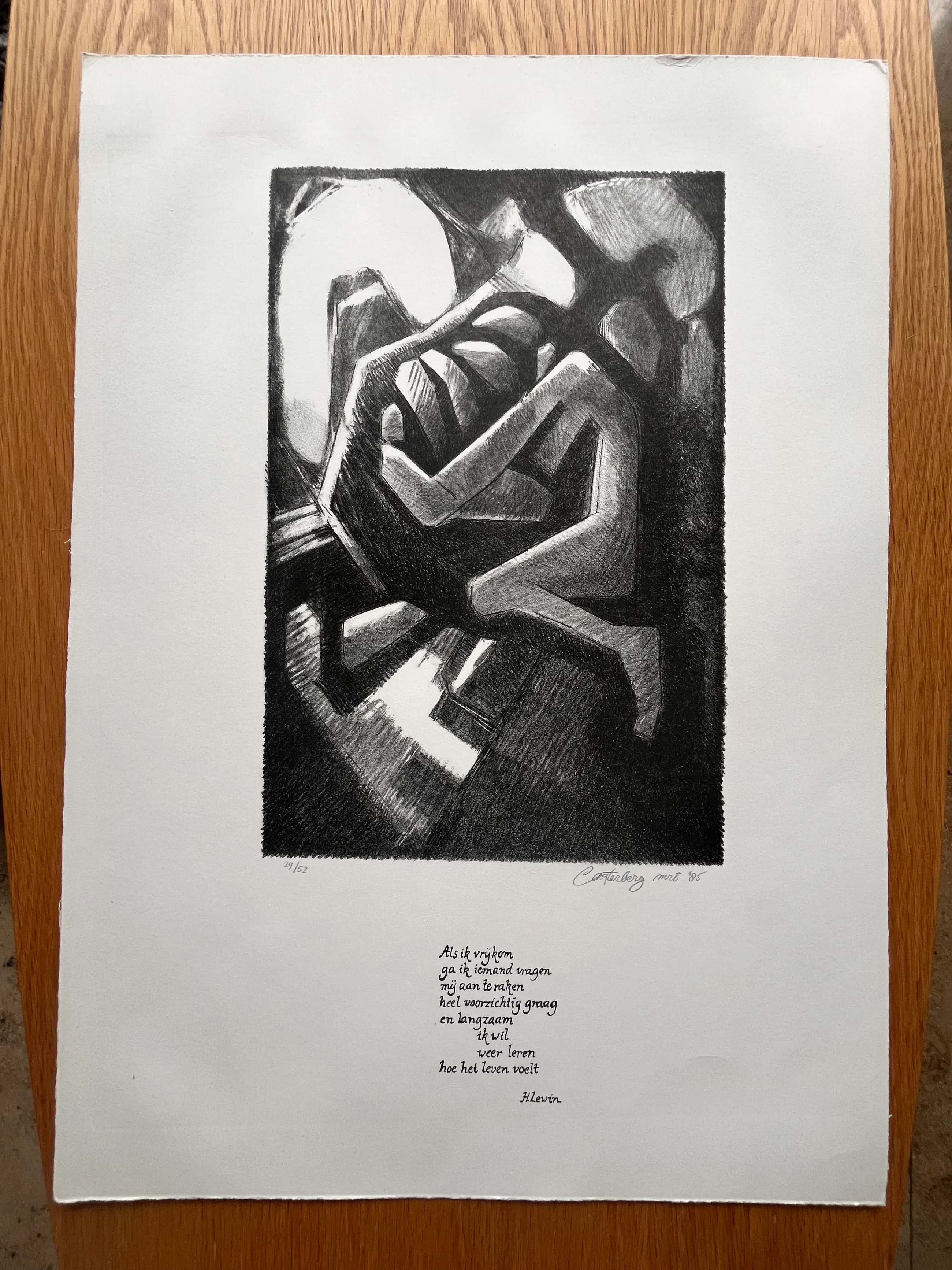 Buy Onbekend - Mooi gesigneerd werk - Signatuur C. Agterberg - 1985 - 24/52? Bid from 20!