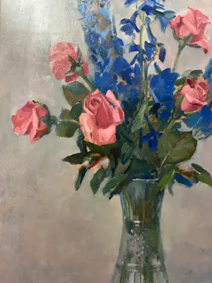 Onbekend - gesigneerd LS, stilleven met vaas met bloemen kopen? Bied vanaf 60!