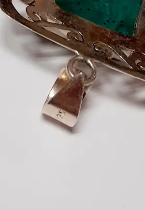 Nieuwe zilveren hanger met malachiet kopen? Bied vanaf 35!