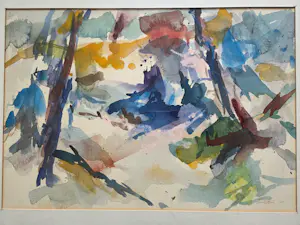 Jan Velthuis - abstracte compositie, aquarel op papier, 1981 kopen? Bied vanaf 75!