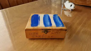 Leon Adriaans - Beschilderd sigarenkistje kopen? Bied vanaf 425!