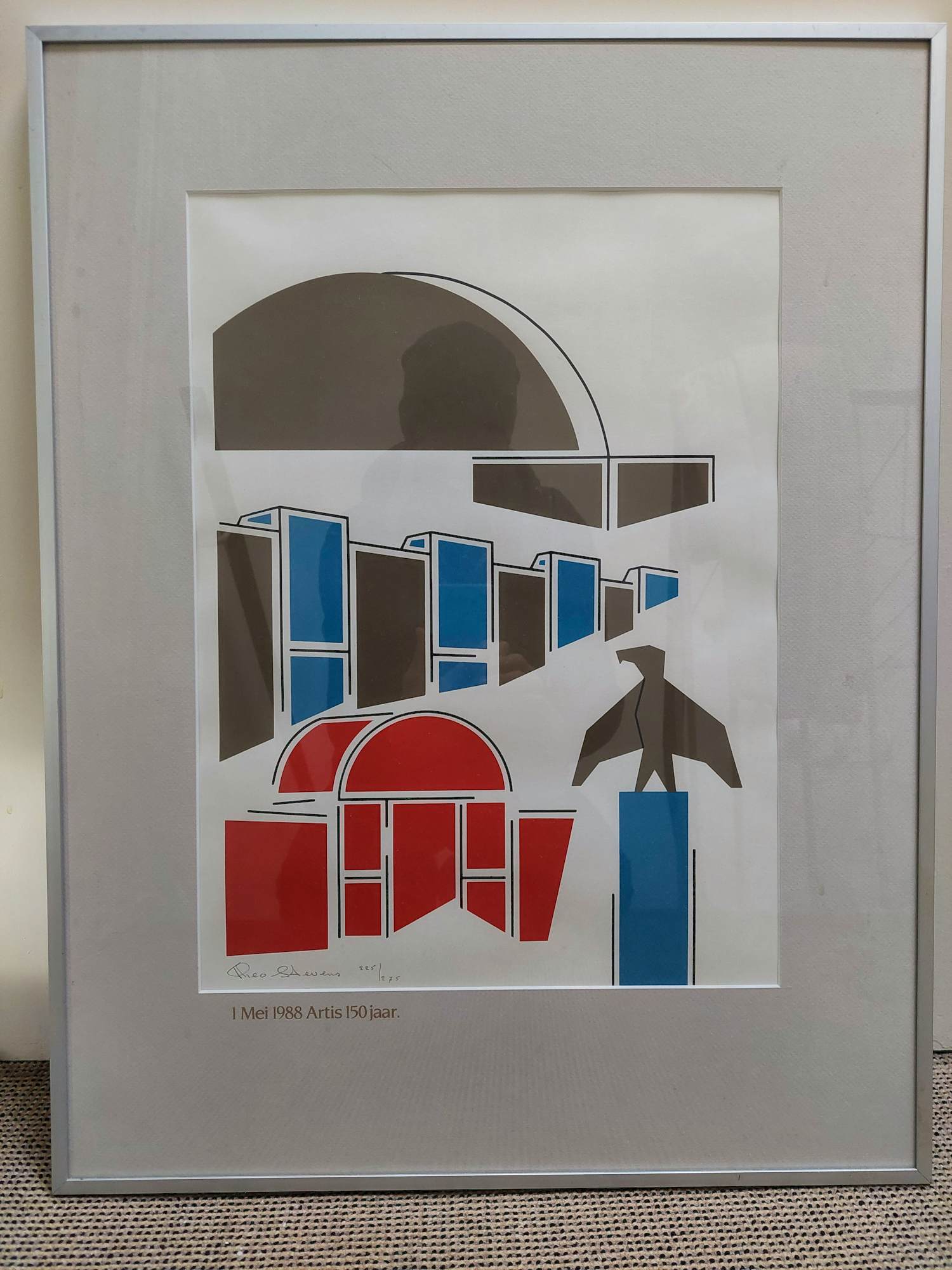 Theo Stevens - 1 Mei 1988 Artis 150 jaar - Ingelijst verkocht voor € 20!