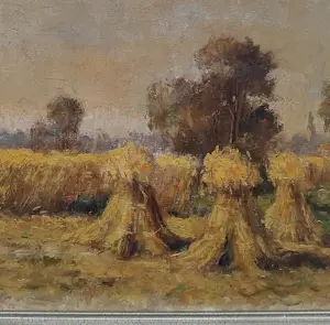 Clemens Wolters - Landschap met hooibergen kopen? Bied vanaf 50!