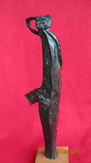 Brons (Onbekend) - Man en vrouw in de wind. kopen? Bied vanaf 150!