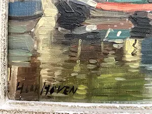 Hendrik ten Hoven - Zicht op Amsterdamse gracht kopen? Bied vanaf 250!