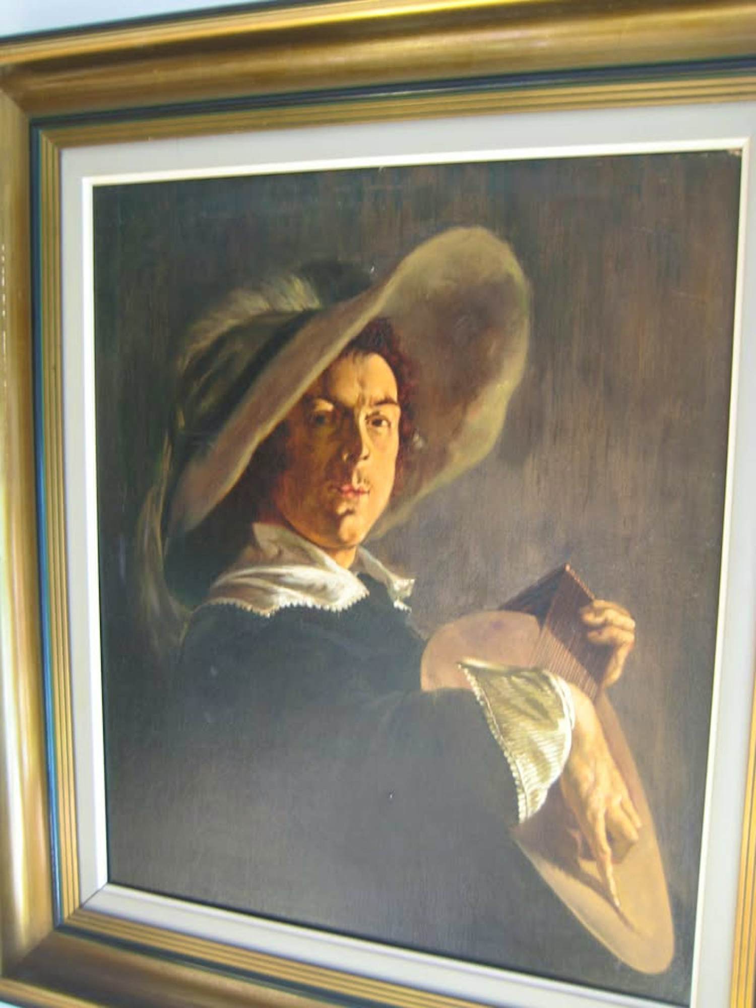 Onbekend - Schilderij van een oude meester, 18e eeuw, Caravaggesk portret, Vlaamse school, muziek kopen? Bied vanaf 350!