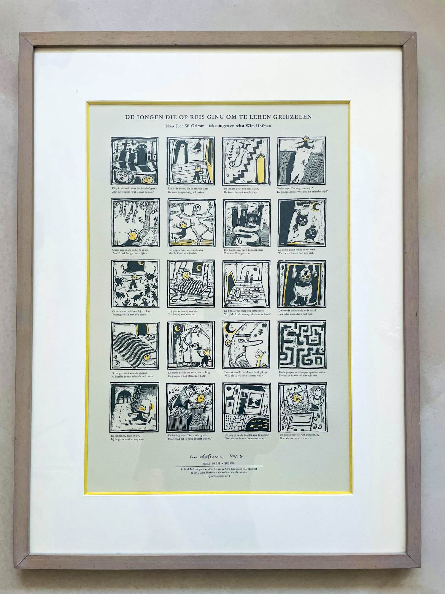Wim Hofman - De jongen die op reis ging om te leren griezelen (Sprookjesprent nr. 8) verkocht voor € 50!