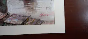 Niet of onleesbaar gesigneerd - New york Brooklyn Bridge kopen? Bied vanaf 1!