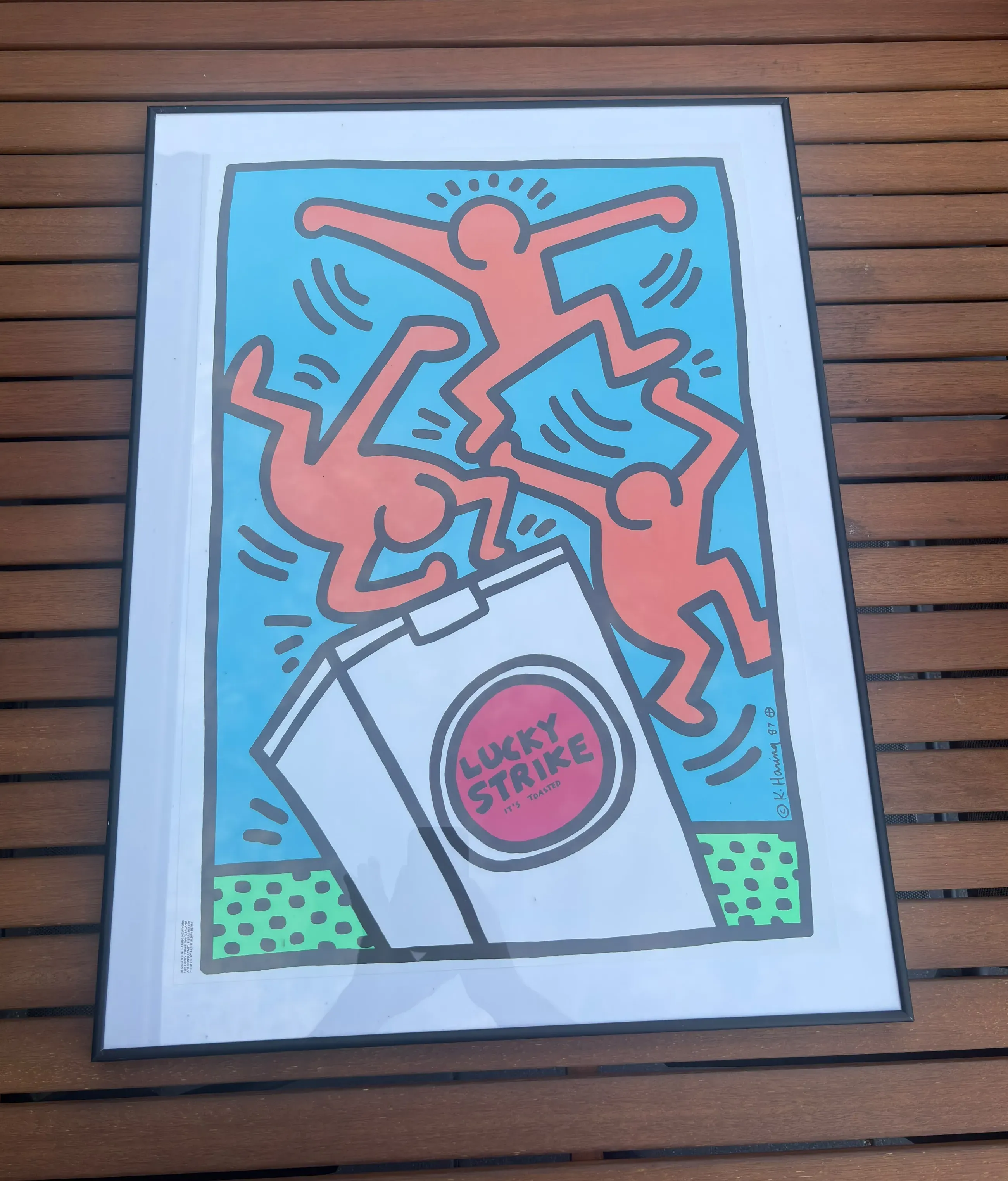 Buy Keith Haring - Zeefdruk – Lucky Strike (Blue) – 1987 – Albin Uldry (P...? Bid from 80!
