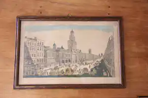 Buy Onbekend - 18th-Century Hand-Coloured Engraving of the Royal Exchange, London? Bid from 20!