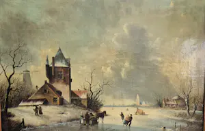 Jacob Jan Coenraad Spohler - winterlandschap kaufen? Bieten Sie von 2000!