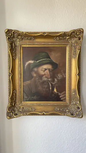 Rudolf Otto Franke - Bundle aus 3 Bildern: Frau vor Spiegel, 2x Pfeiffe rauchender Mann kopen? Bied vanaf 150!