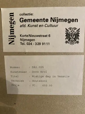 Dorothe Krol - Mistige dag in Venetie kopen? Bied vanaf 41!