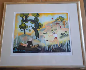 AcheterHollie Witteveen - Land van melk en honing ingelijst schilderij prachtige staat? Enchérissez de 50!