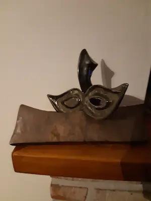 Yves Lohe - Bronzen beeld venitiaans masker kopen? Bied vanaf 100!