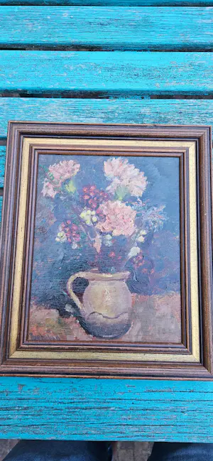 Buy Onbekend - Vaas met bloemen? Bid from 100!