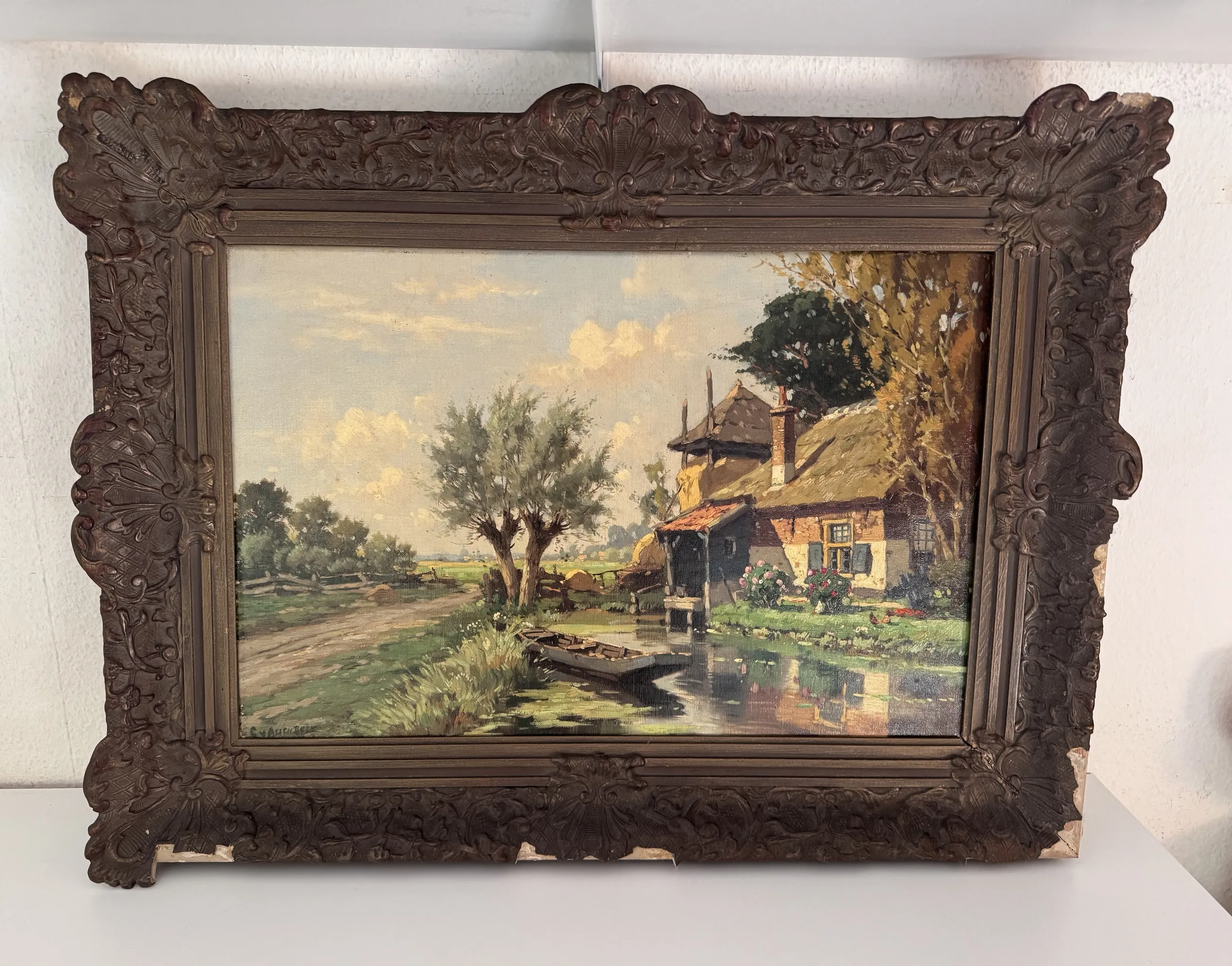 Buy Onbekend - Boerenland rond 1900? Bid from 75!