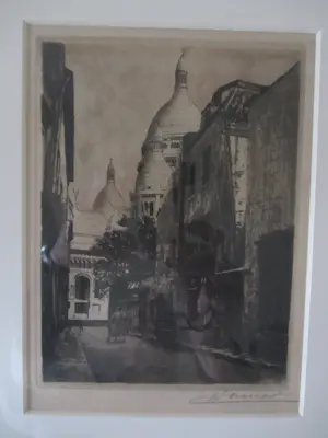 Onbekend - 6 ingelijste gravures Parijs kopen? Bied vanaf 100!