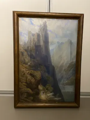 Onbekend - Landschap met wandelende figuren kopen? Bied vanaf 75!