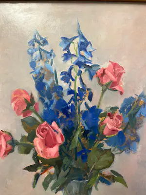 Onbekend - gesigneerd LS, stilleven met vaas met bloemen kopen? Bied vanaf 60!