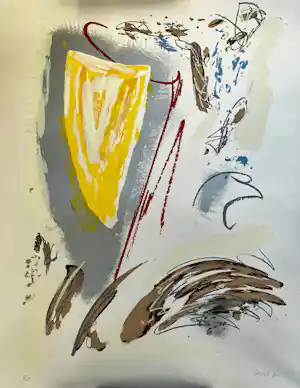 Hans Cornel - Abstracte zeefdruk kopen? Bied vanaf 20!