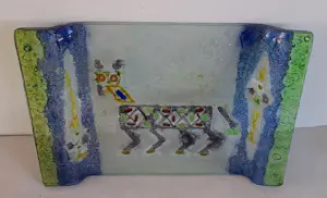 AcheterOnbekend - Custom made - Handgemaakte glazen schaal "Lama"? Enchérissez de 10!