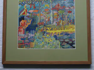 Onbekend - Acryl , ingelijst , Surrealistische voorstelling – Rachel Varekamp - 1970 kopen? Bied vanaf 70!