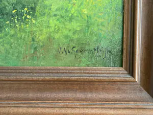 Cor Bouter - Giethoorn's landschap met boer in een punter, geiten en koeien. kopen? Bied vanaf 300!