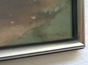 Onbekend - 2x Ingelijste pasteltekening , Duinlandschap + Stilleven - gesigneerd kopen? Bied vanaf 10!