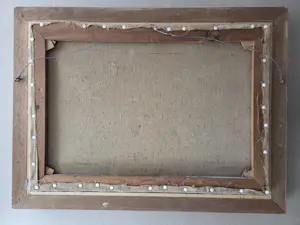 Onbekend - Landschap met bomenrij. Waterkant. kopen? Bied vanaf 100!