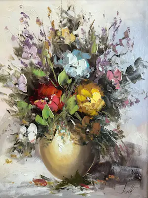 Onbekend - Stilleven bloemen in vaas. kopen? Bied vanaf 40!