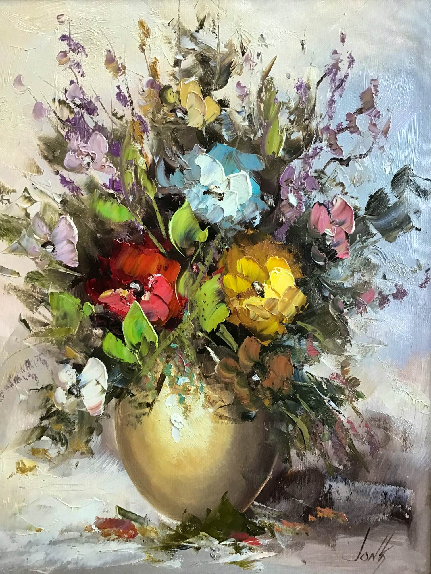 Onbekend - Stilleven bloemen in vaas. kopen? Bied vanaf 40!