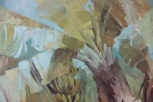 Onbekend - Olieverf op doek, Bananenboom kopen? Bied vanaf 100!