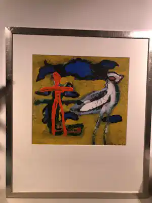 Guillaume Lo-A-Njoe - Persoon en vogel (?) verkauft für € 190!
