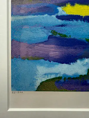 Gerrit Benner - handgesigneerde kleurenzeefdruk | 'Landschap' | ca.1981 kopen? Bied vanaf 3000!