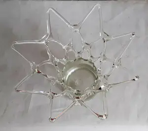Onbekend - Handgeblazen "tralie" vaas in glas/kristal kopen? Bied vanaf 10!