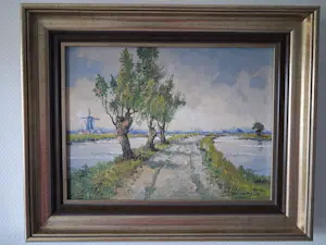 Jos van Dijk - Hollands polderlandschap kopen? Bied vanaf 150!