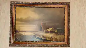 J.G.A. van Reede - Historisch Hollands winter landschap met schaatsende personen kopen? Bied vanaf 275!